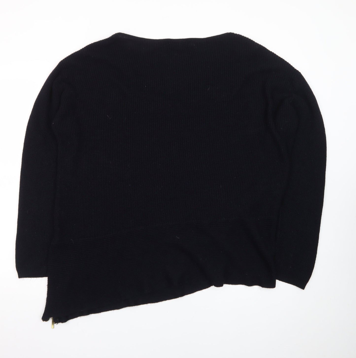 Evans Women's Black Size 22/24 Zip Accent Knit Pullover Jumper