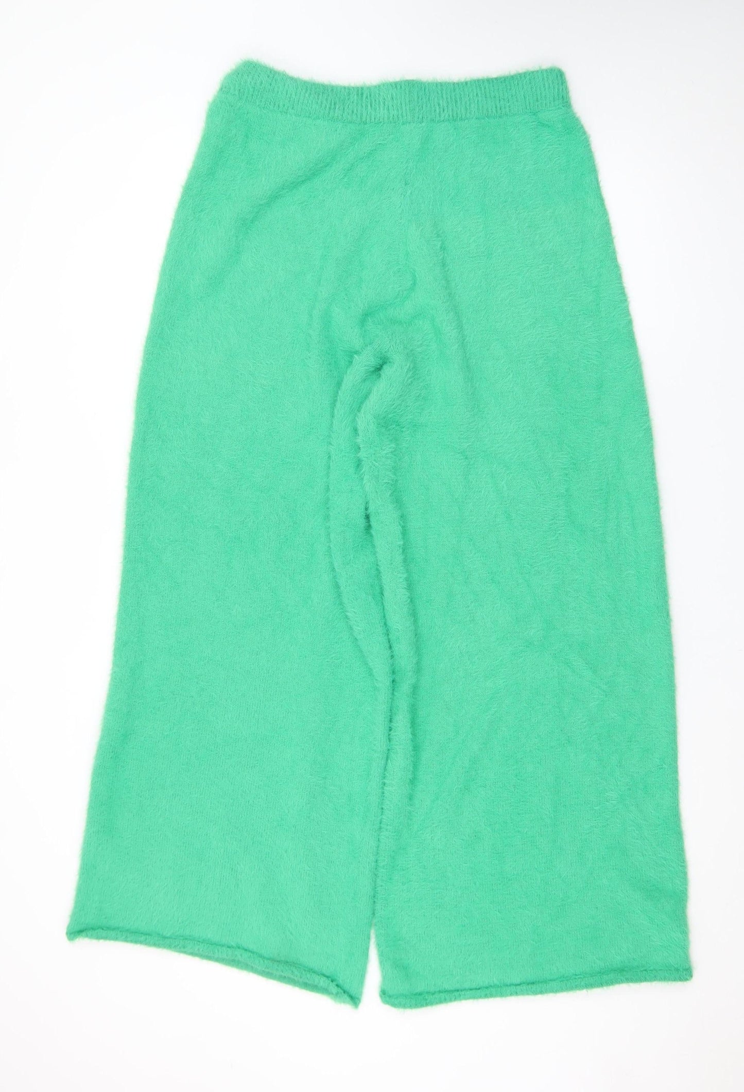 In The Style Women's Green Wide-Leg Knit Trousers Size 18