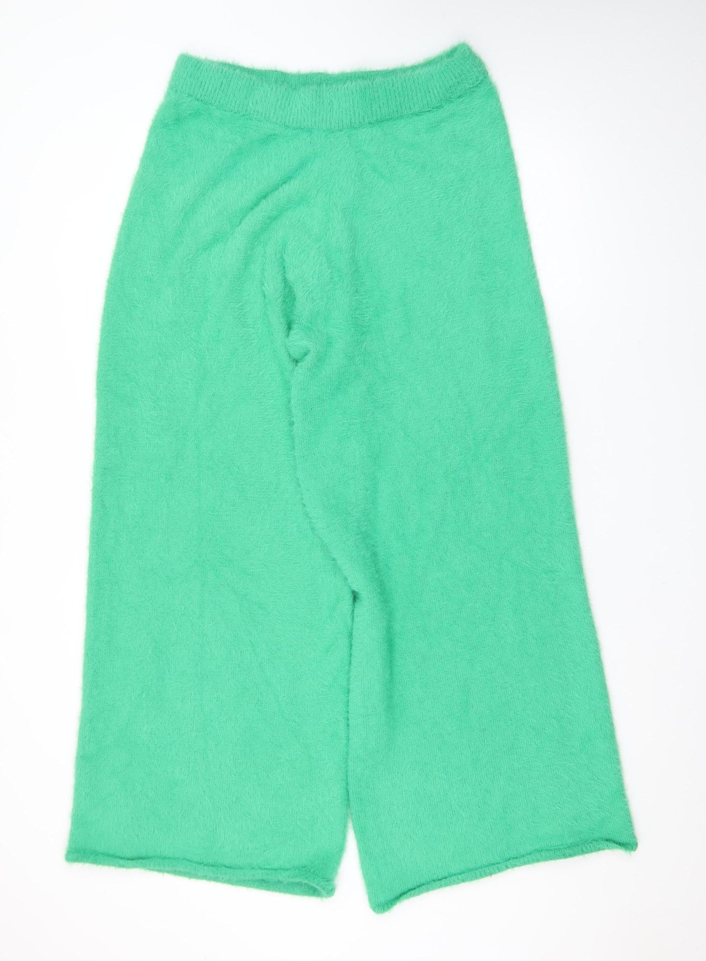 In The Style Women's Green Wide-Leg Knit Trousers Size 18