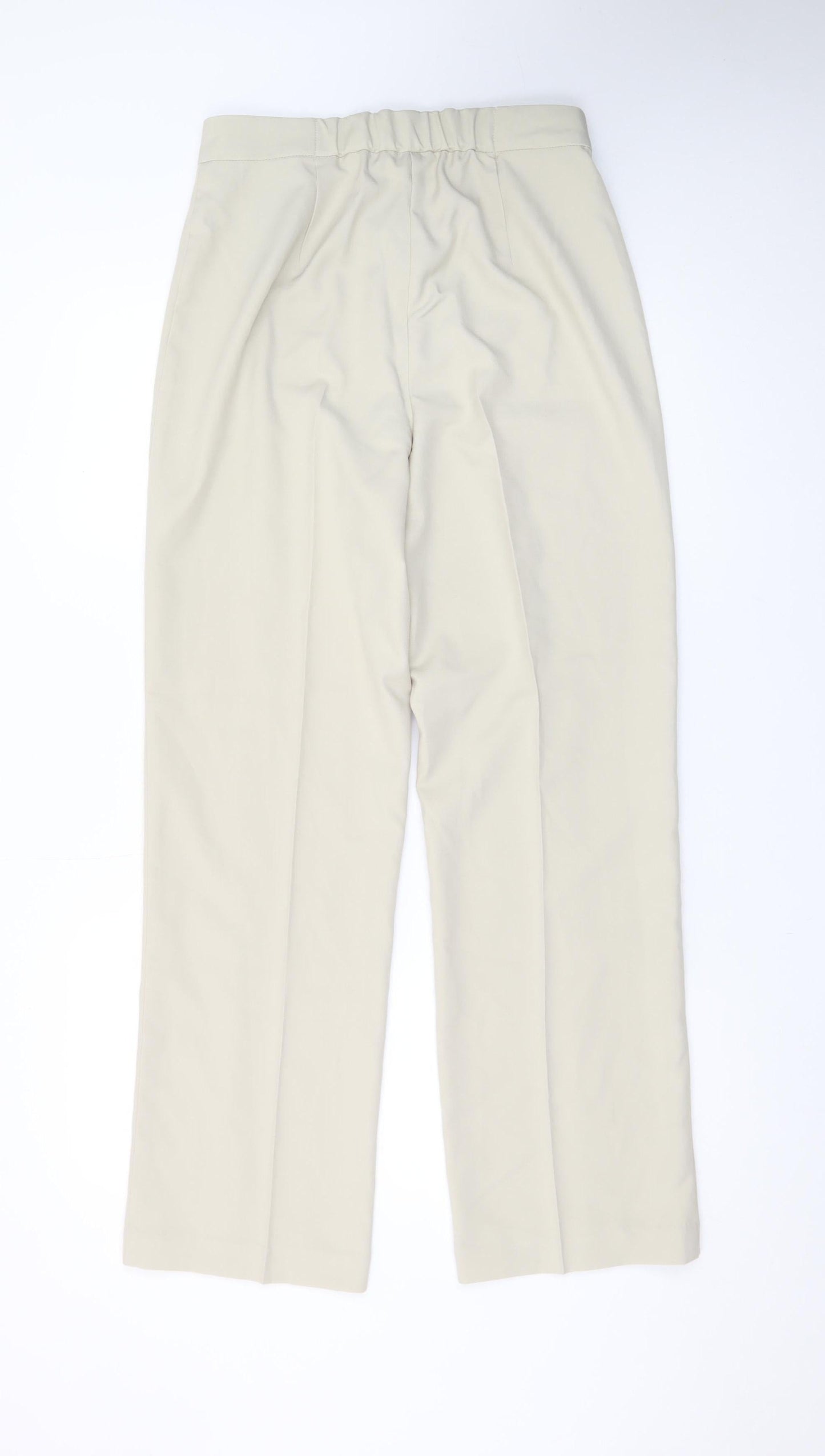 Vero Moda Women Beige Straight Leg Chino Trousers Size 12