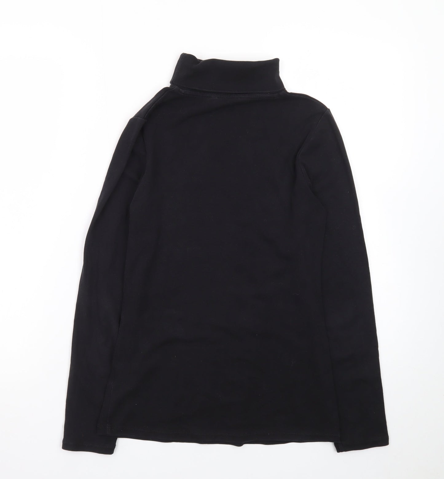 Boden Women's Black Roll Neck Long Sleeve Cotton Top Size S