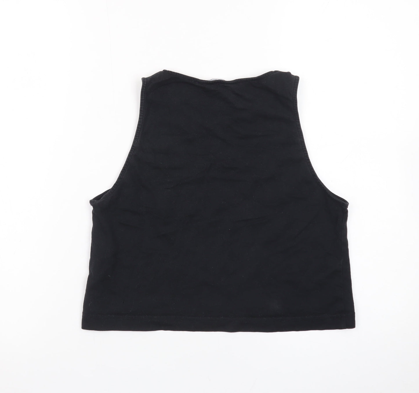 Calvin Klein Jeans Women’s Black Cropped Tank Top S Cotton Stretch