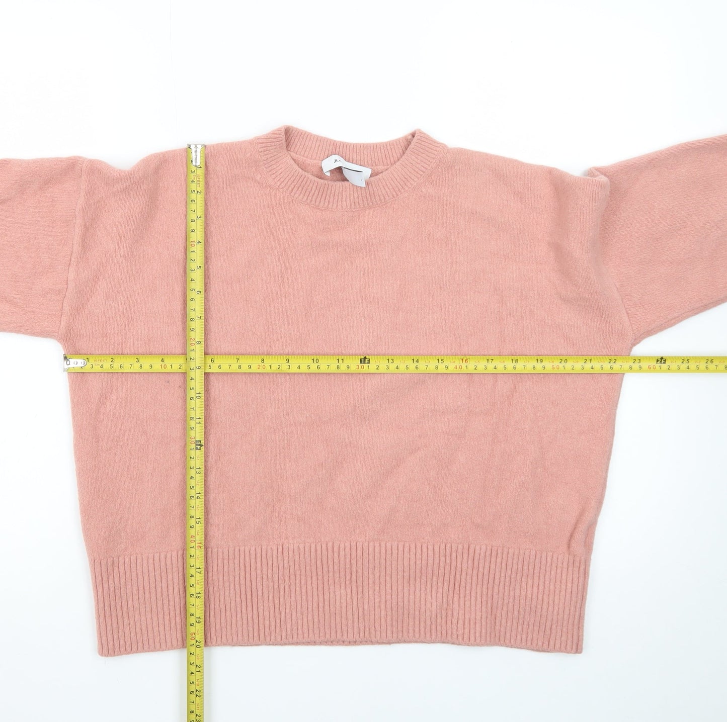& Other Stories Women Pink Cashmere Crew Neck Jumper Size 12