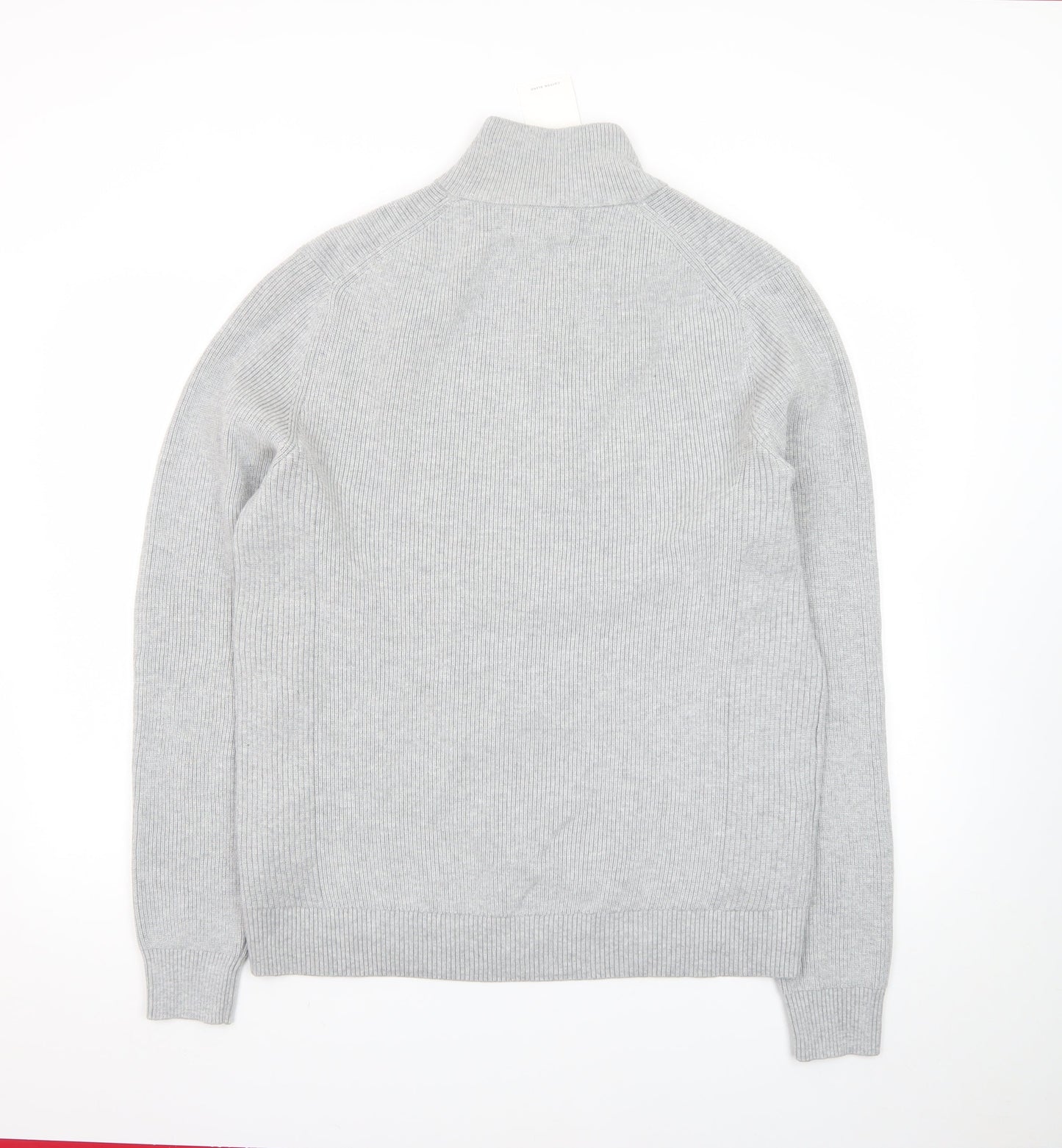 Marks and Spencer Men’s Grey L Half Zip High Neck Jumper