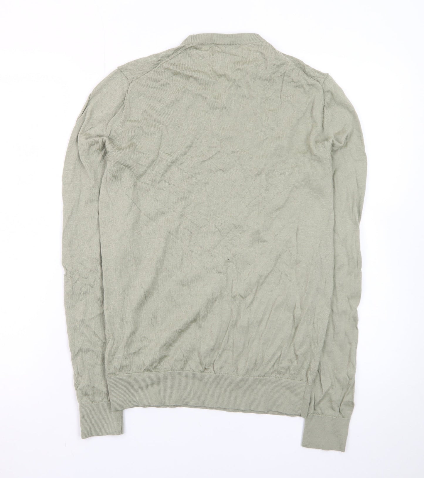 Marks and Spencer Men’s Green Merino Wool Crew Neck Jumper S