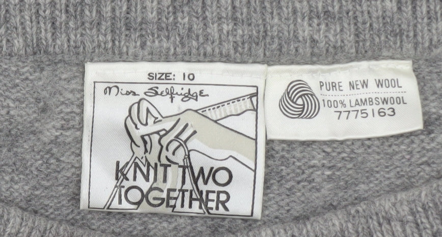 Miss Selfridge Women’s Grey Wool Argyle Short Skirt Size 10
