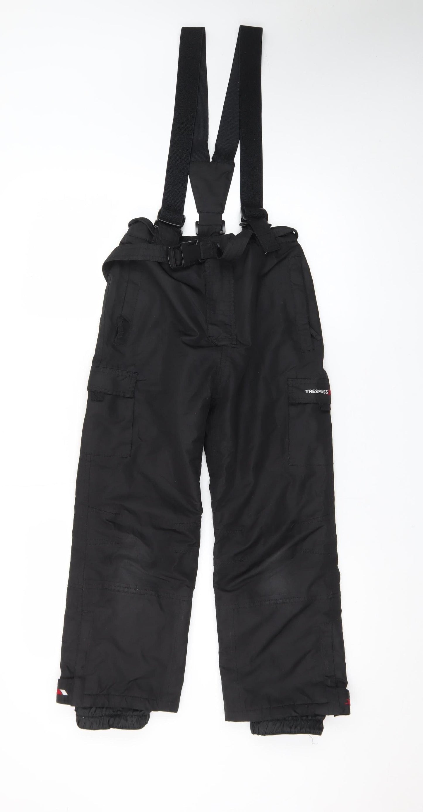 Trespass Boys Black Waterproof Snow Pants 7 Years Ski Taped Seams Trousers