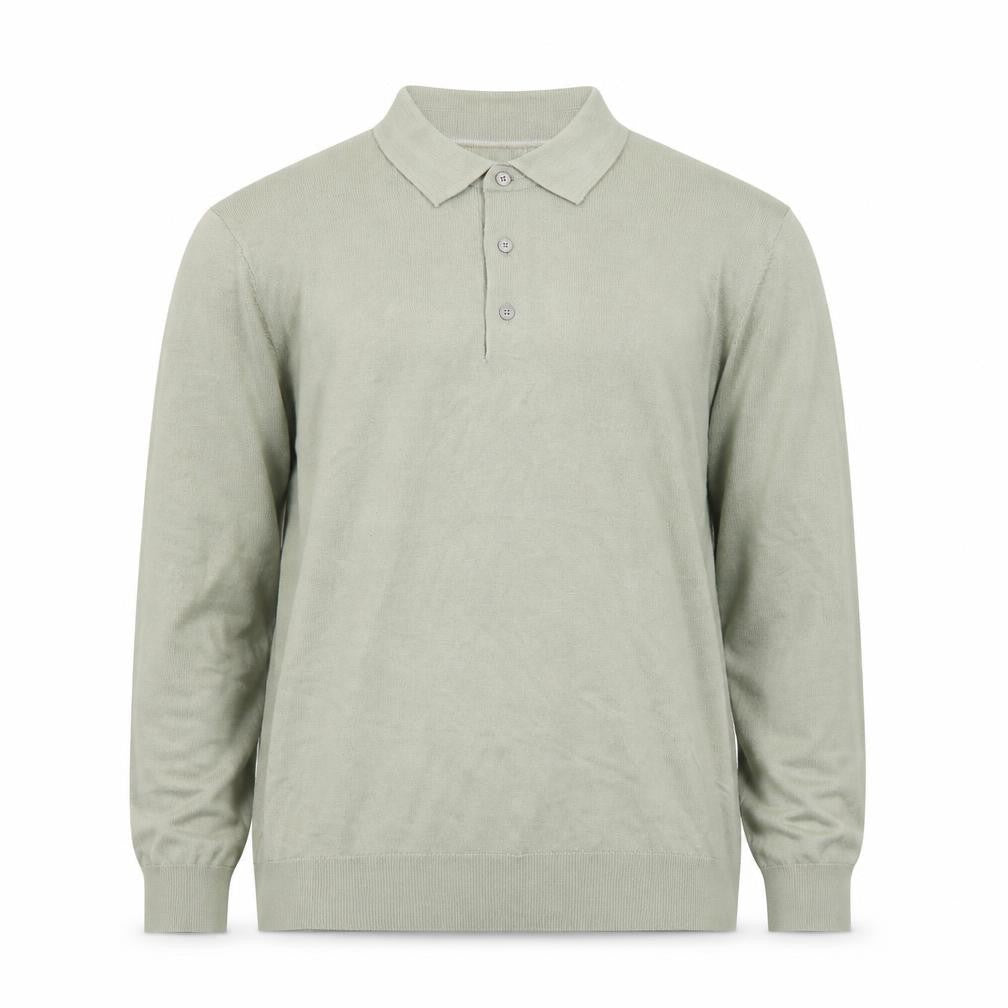 Marks and Spencer Men’s Green Merino Wool Collared Henley Jumper L