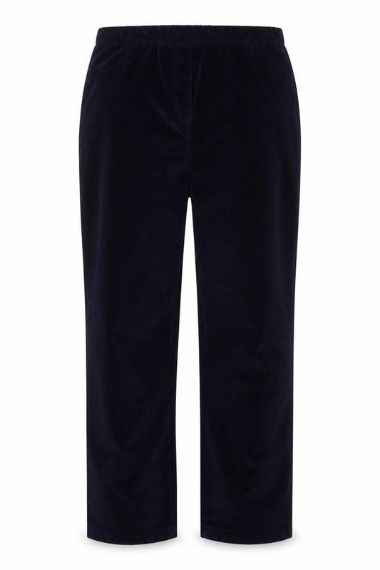 Cotton Traders Women’s Blue Velvet Stretch Trousers Size 16