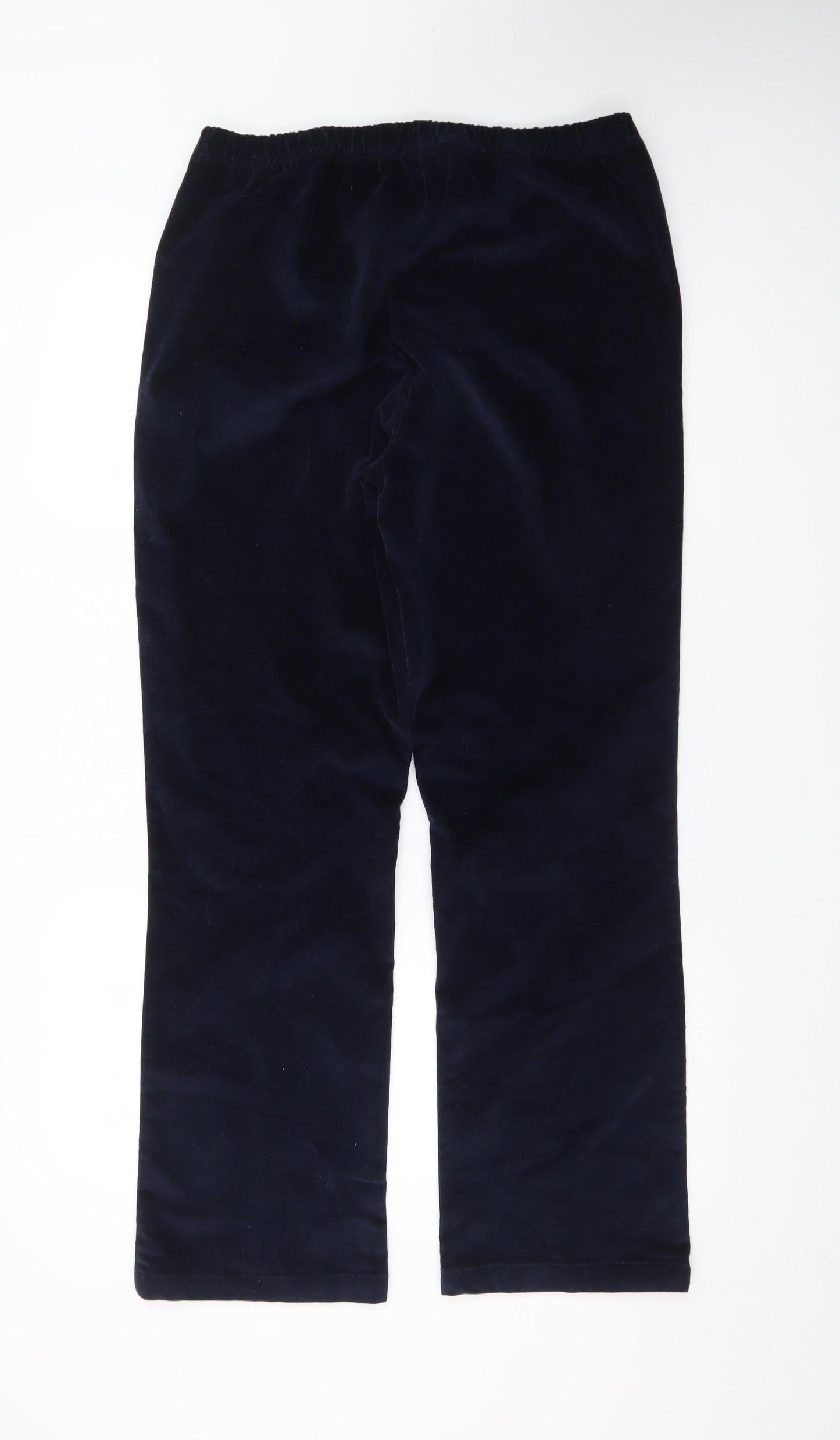 Cotton Traders Women’s Blue Velvet Stretch Trousers Size 16