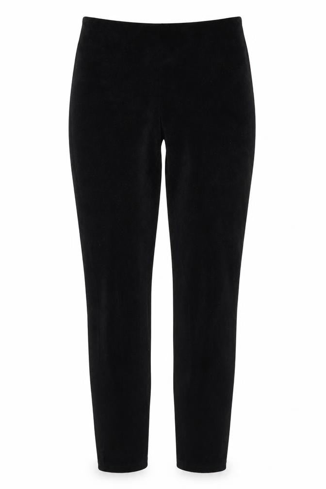 Next Women’s Black Velvet Leggings Size 12 Tall Stretch Skinny Trousers