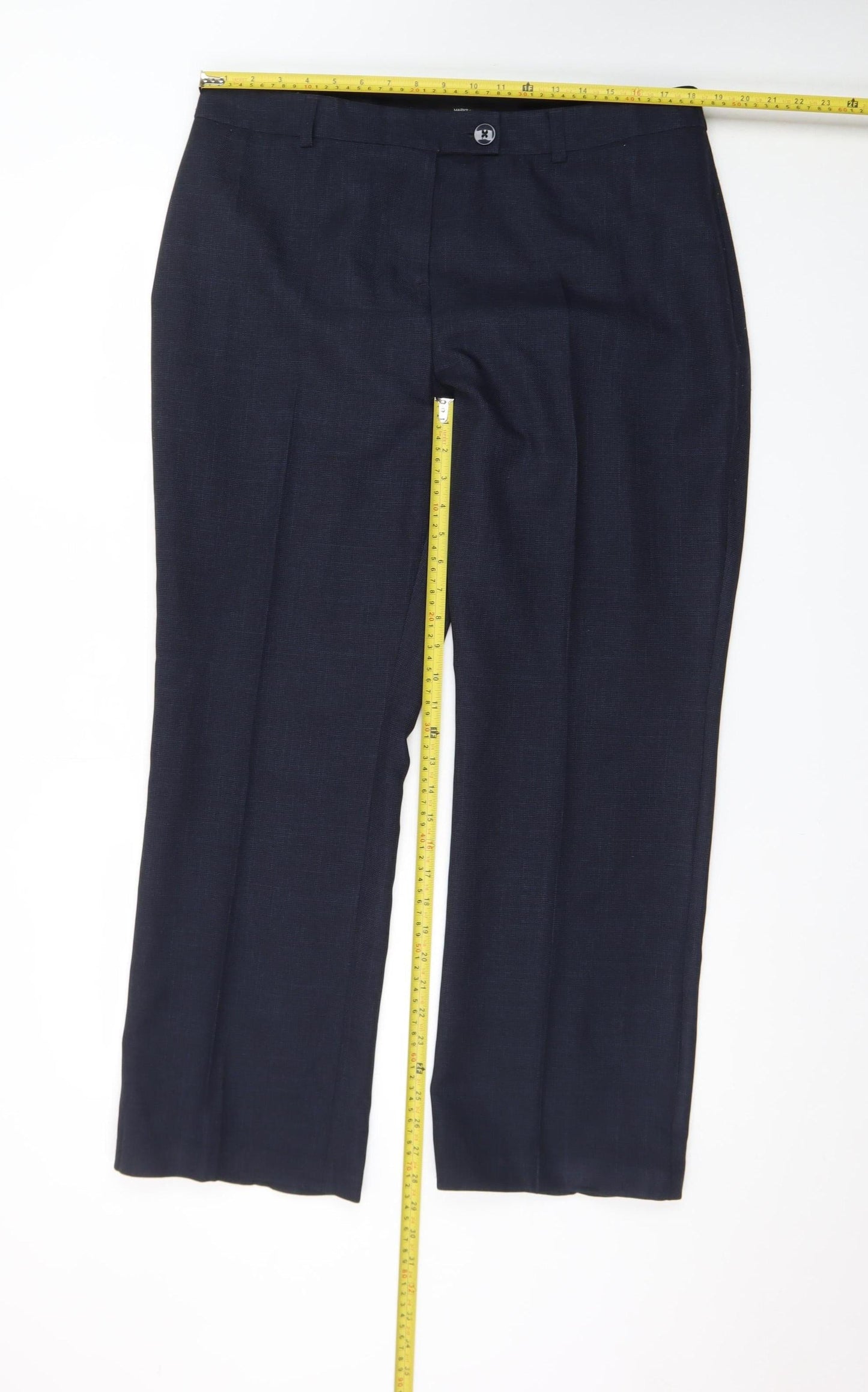 Marks and Spencer Womens Black Size 18 Straight Leg Dress Trousers