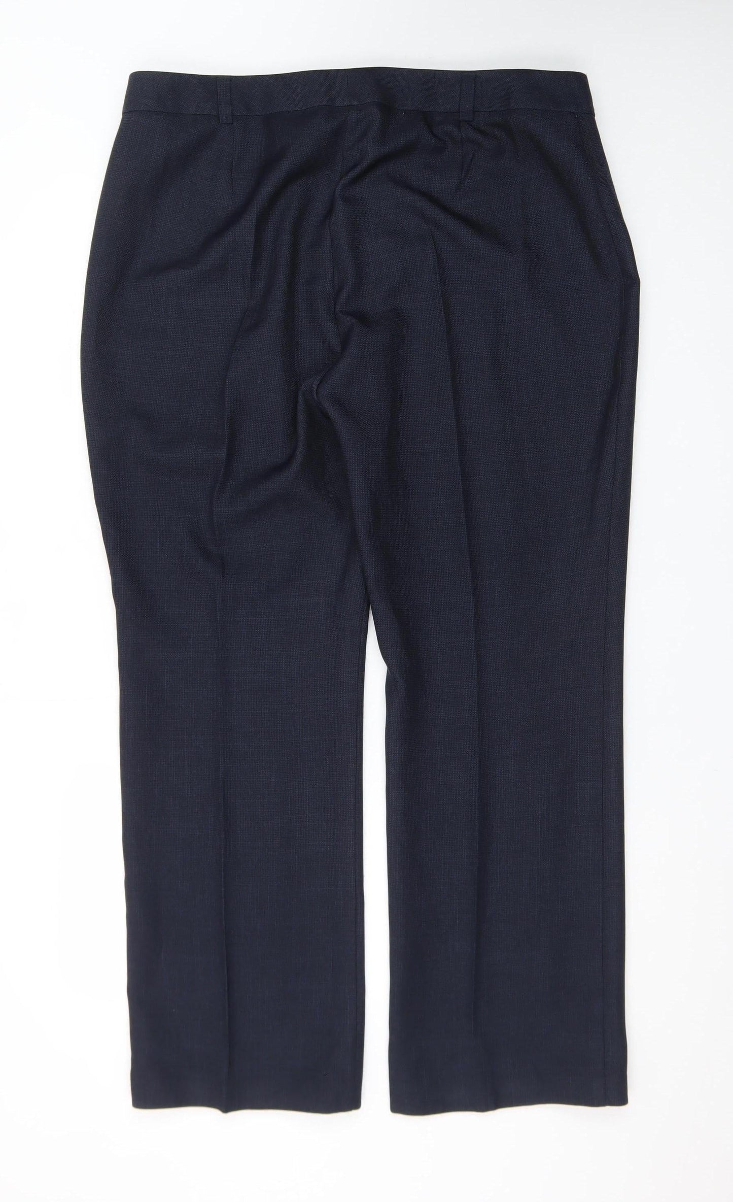 Marks and Spencer Womens Black Size 18 Straight Leg Dress Trousers