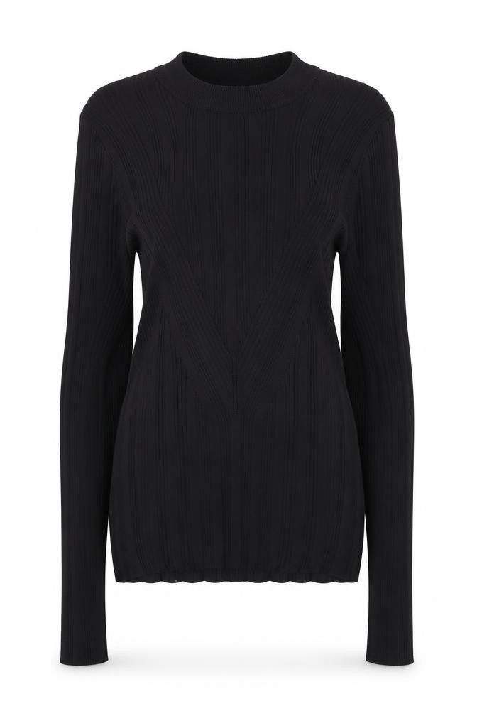 Next Women Black Slim Fit Knit Pullover Jumper Size 14