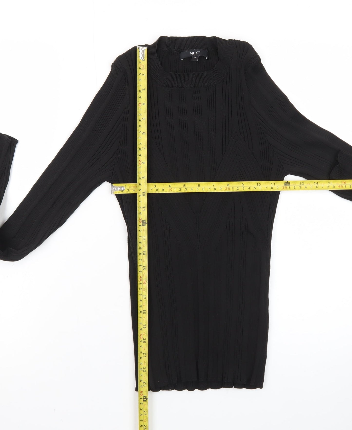 NEXT Women Black Slim Fit Knit Pullover Jumper Size 14