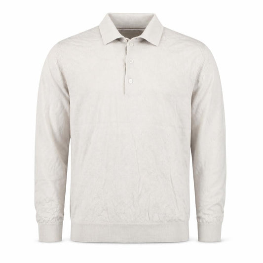 Marks & Spencer Men Beige Merino Wool Collared Henley Jumper M