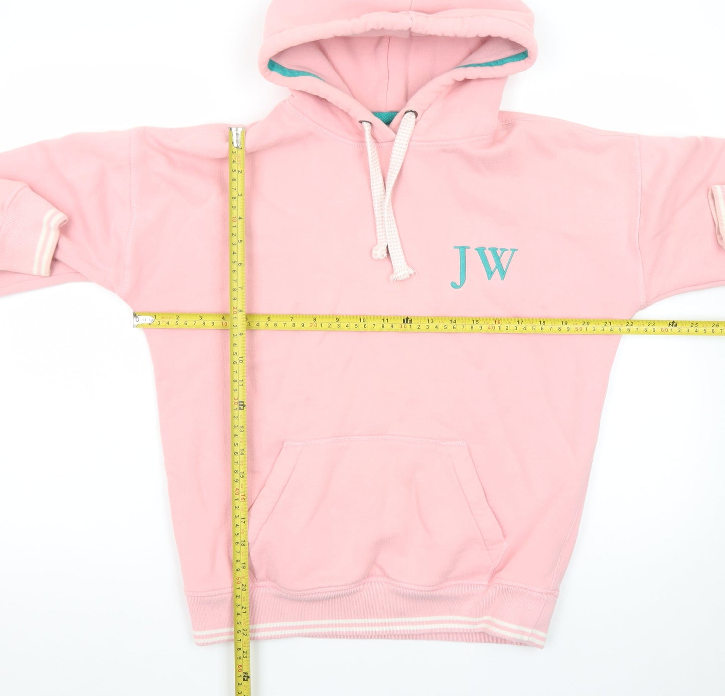 Jack Wills Womens Pink Hoodie Size 6 Pullover Cotton Blend Logo Design