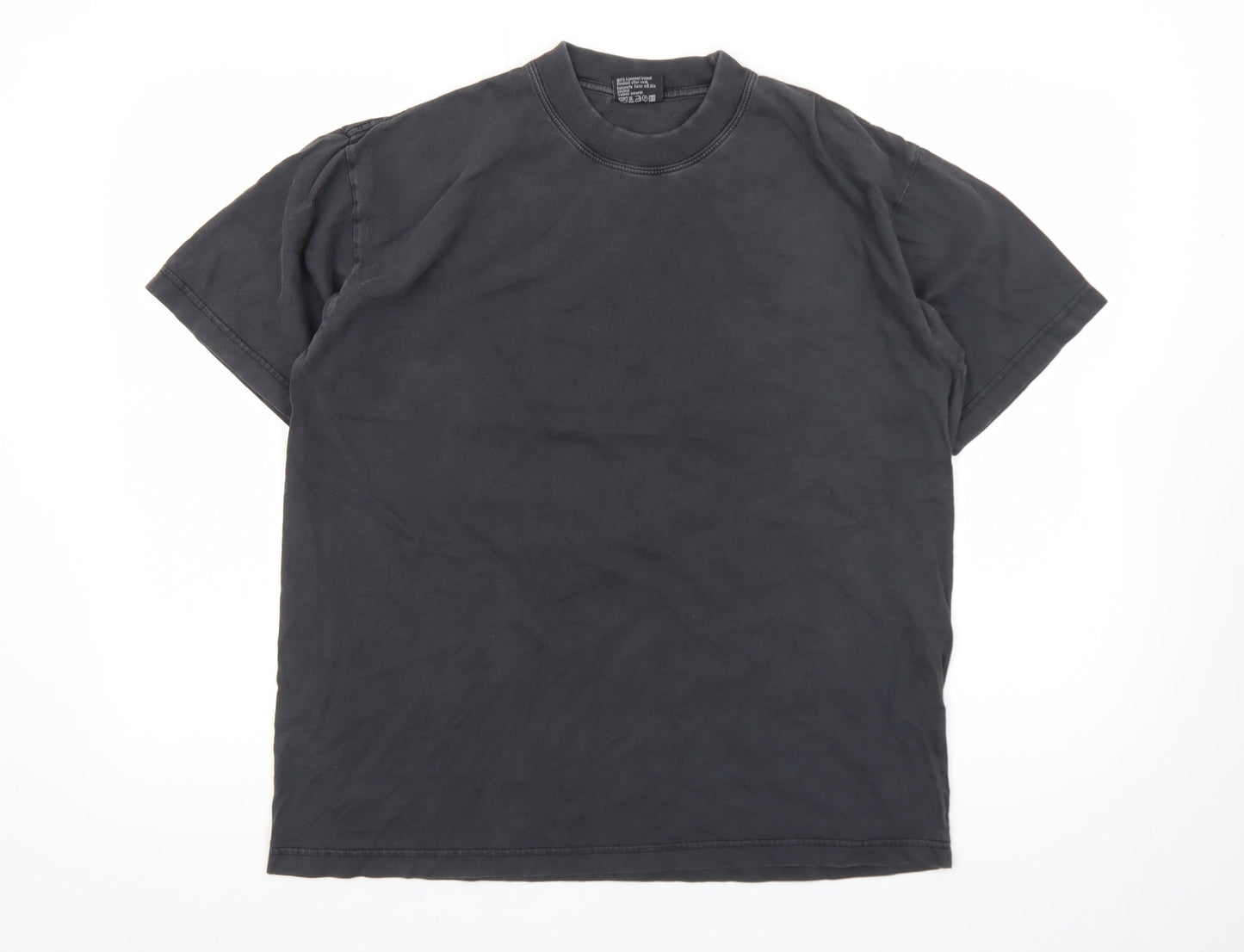 YOU Classic Men's Black Crew Neck Short Sleeve Cotton T-Shirt M