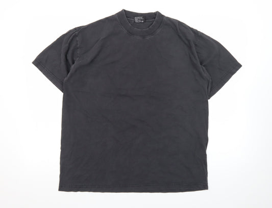 YOU Classic Men's Black Crew Neck Short Sleeve Cotton T-Shirt M