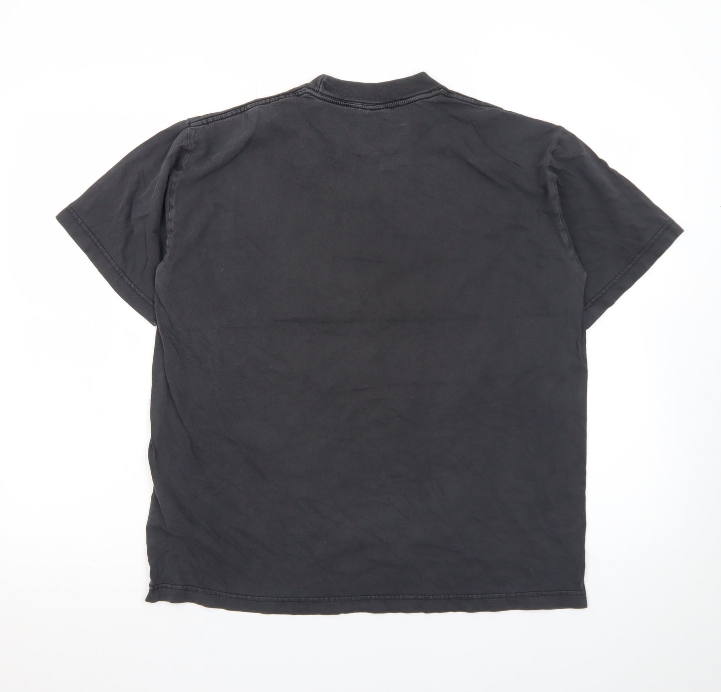 YOU Classic Men's Black Crew Neck Short Sleeve Cotton T-Shirt M