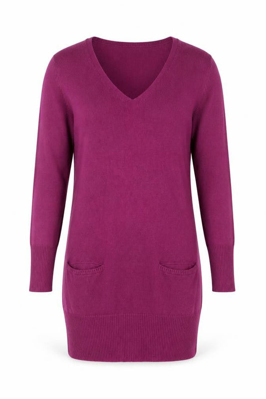 Marks and Spencer Women’s Purple Size 8 Long Sleeve Knit Jumper Dress