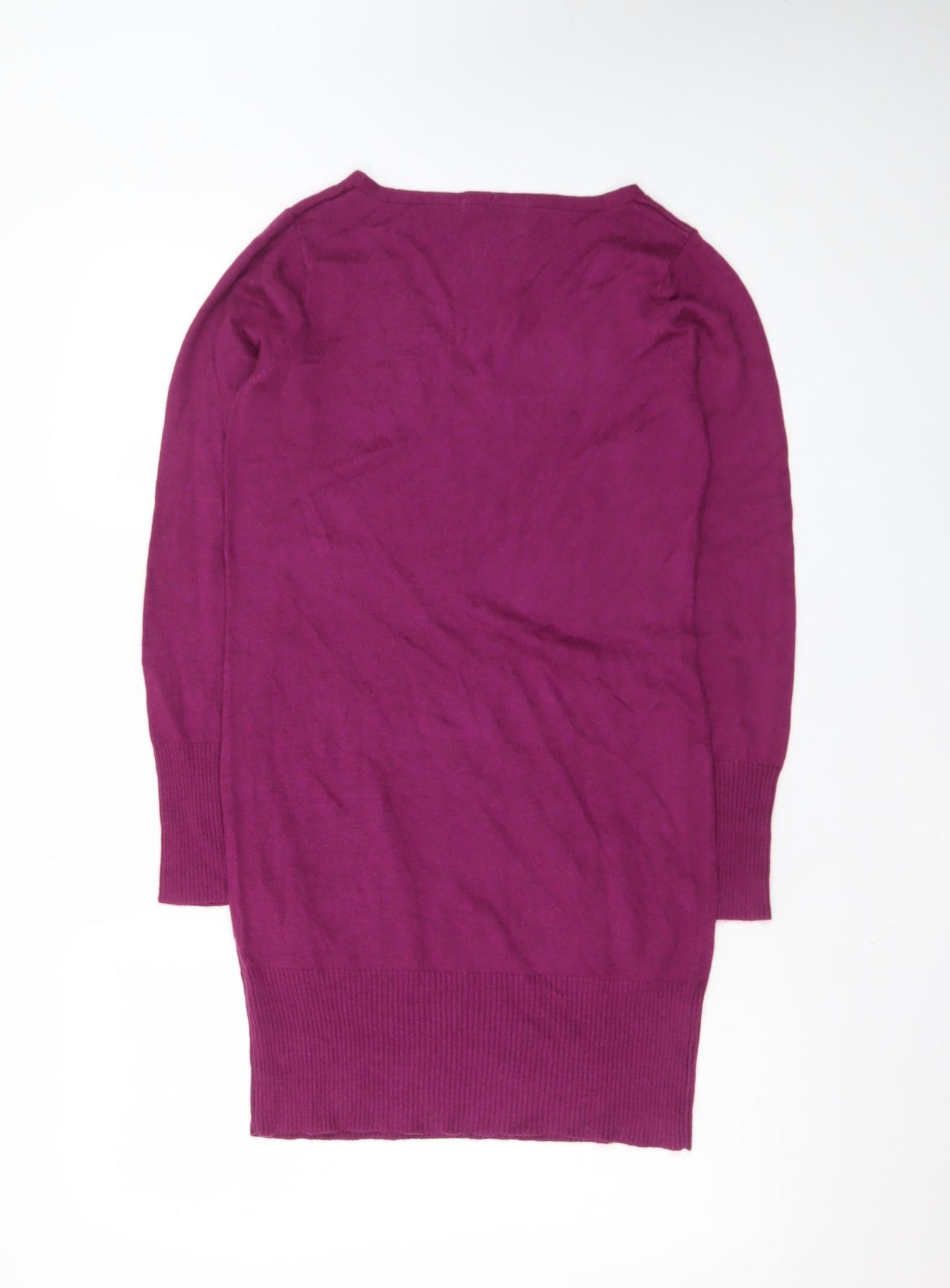 Marks and Spencer Women’s Purple Size 8 Long Sleeve Knit Jumper Dress