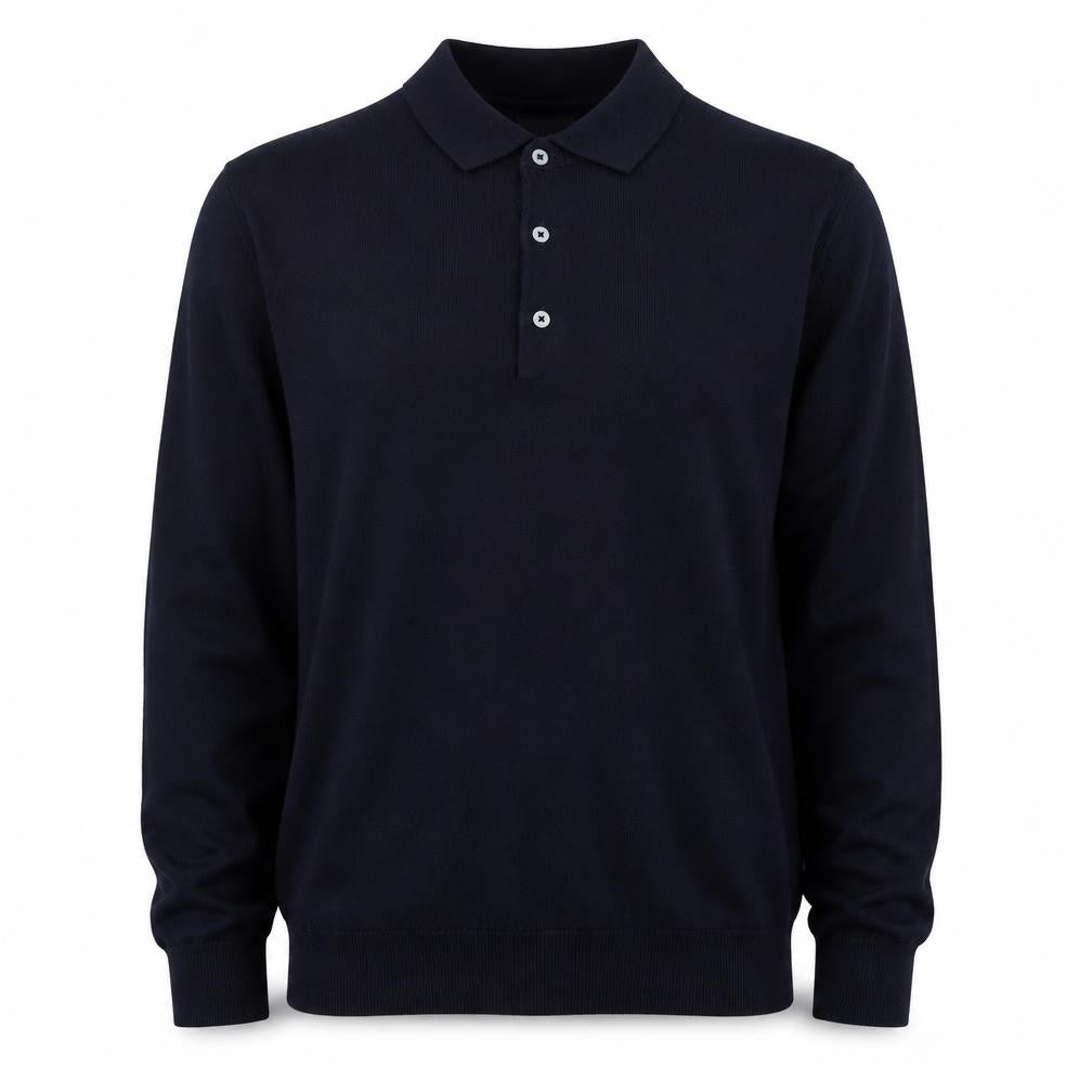Marks & Spencer Men’s Black XL Wool Collared Pullover Jumper