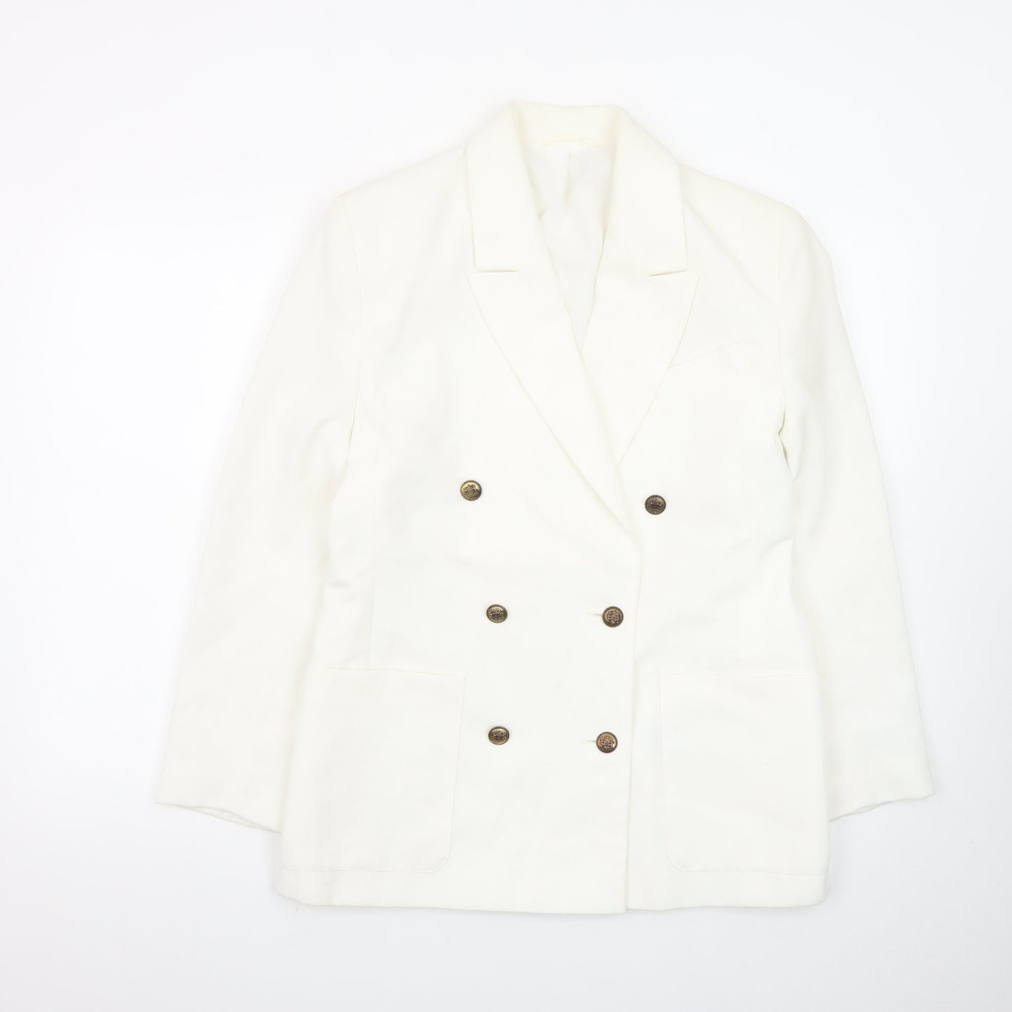 Marks and Spencer Women’s Ivory Double-Breasted Blazer Size 12