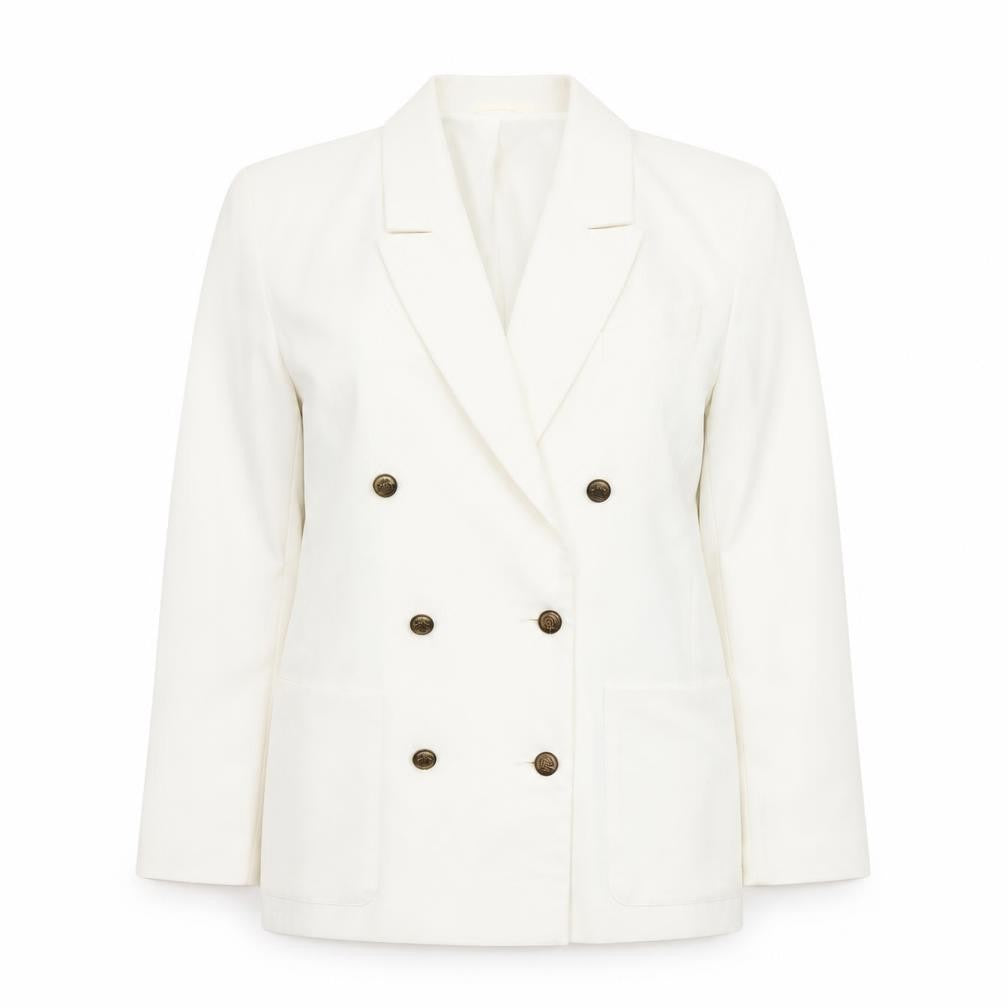 Marks & Spencer Women’s Ivory Double-Breasted Blazer Size 12