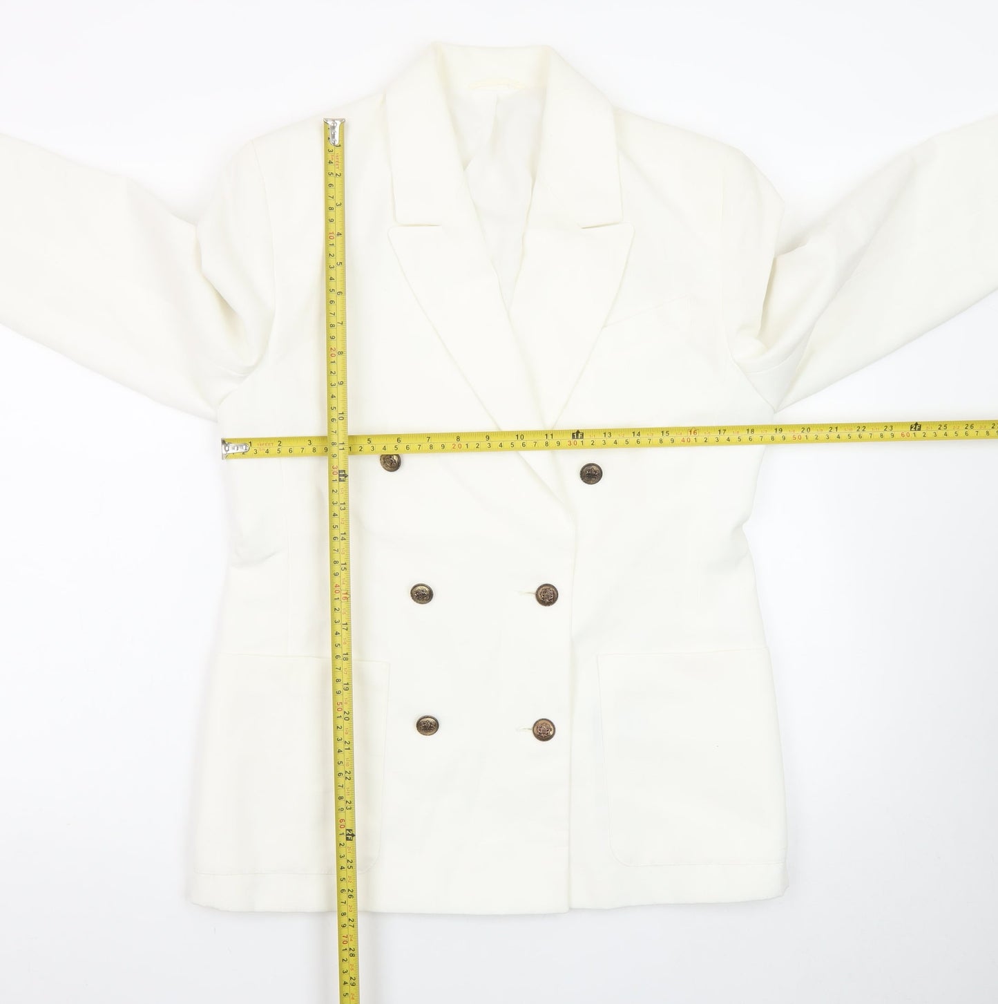 Marks and Spencer Women’s Ivory Double-Breasted Blazer Size 12