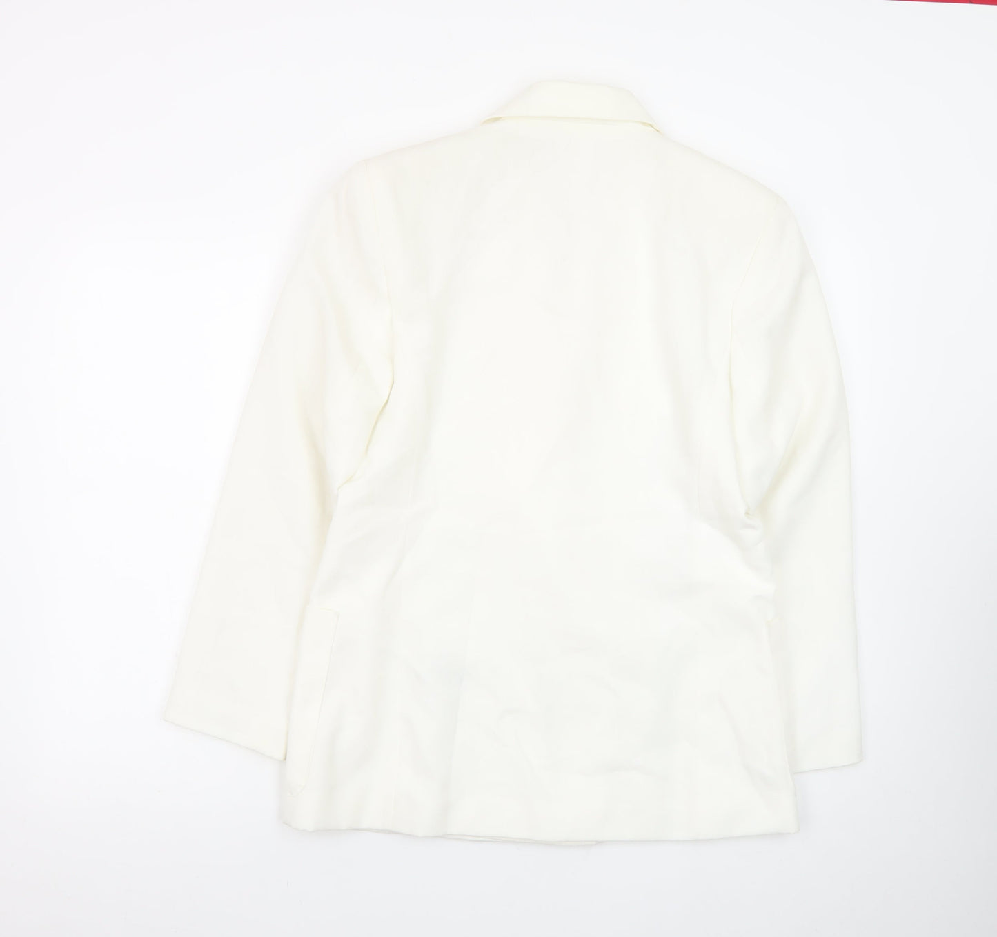 Marks and Spencer Women’s Ivory Double-Breasted Blazer Size 12
