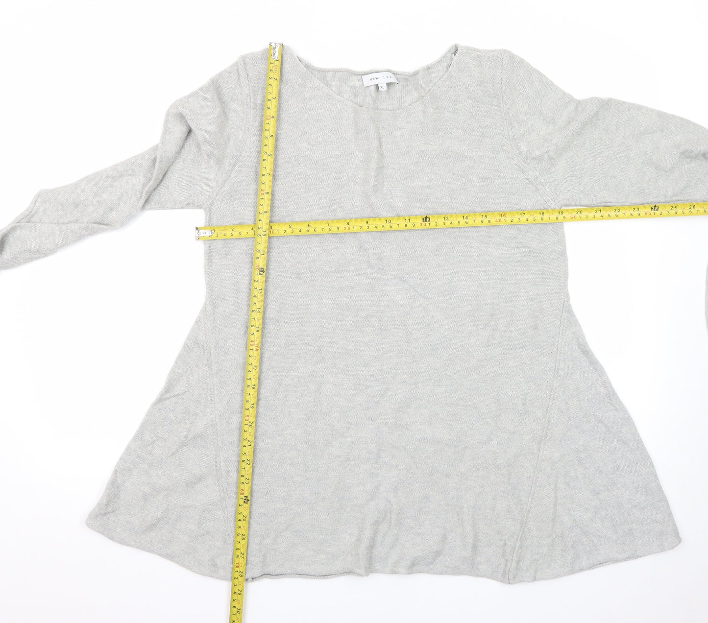 Kew 159 Womens Grey XL Knit Long Sleeve Pullover Jumper