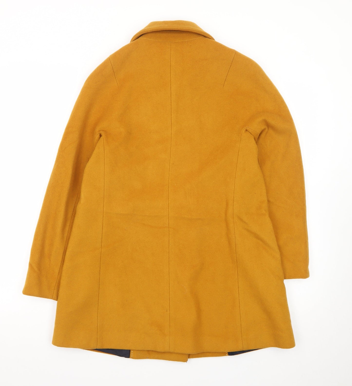 Zara Basic Women's Yellow Wool Pea Coat Size S