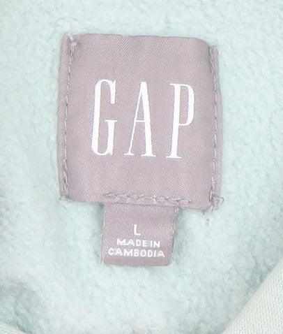 GAP Women’s Light Blue Pullover Hoodie Large Cotton Blend