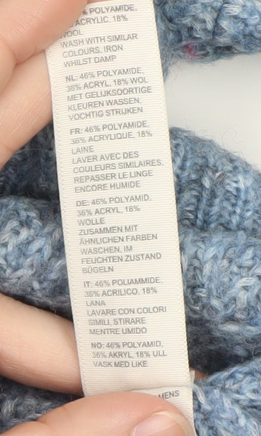 Fat Face Women Blue Chunky Knit Crew Neck Jumper Size 8
