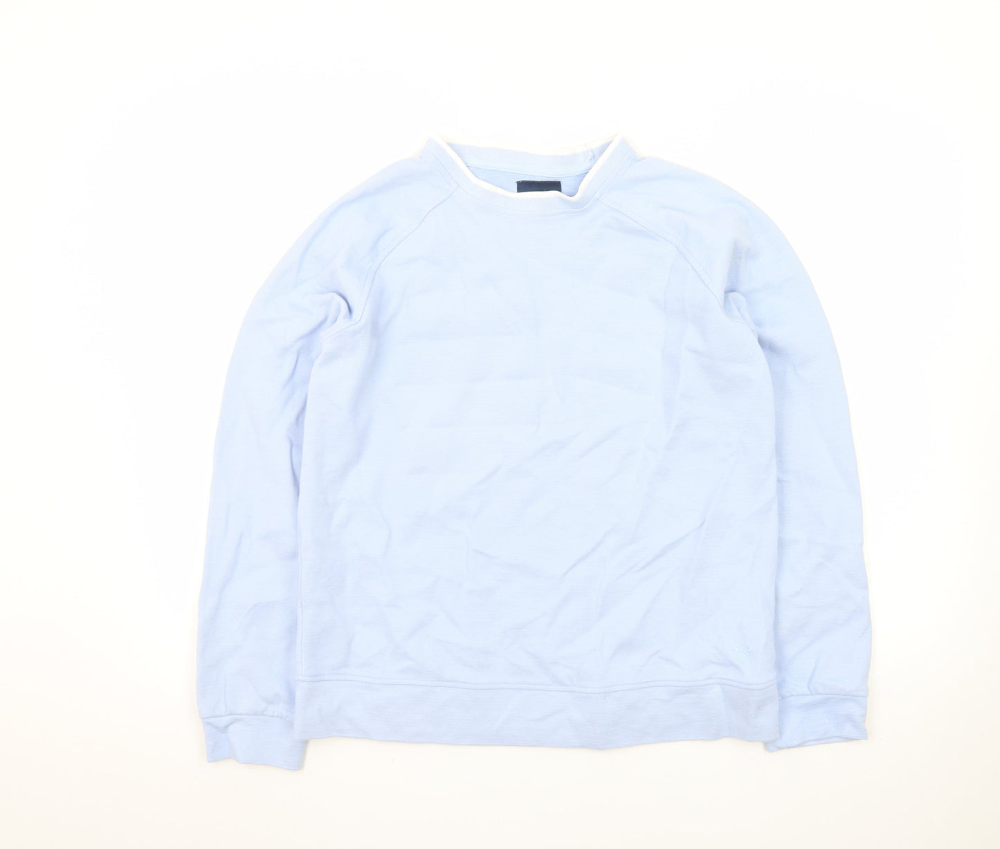 Crew Clothing Women’s Blue Cotton Long Sleeve Crew Neck Top Size 14