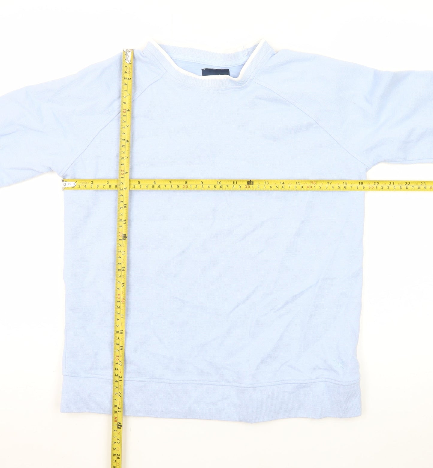 Crew Clothing Women’s Blue Cotton Long Sleeve Crew Neck Top Size 14