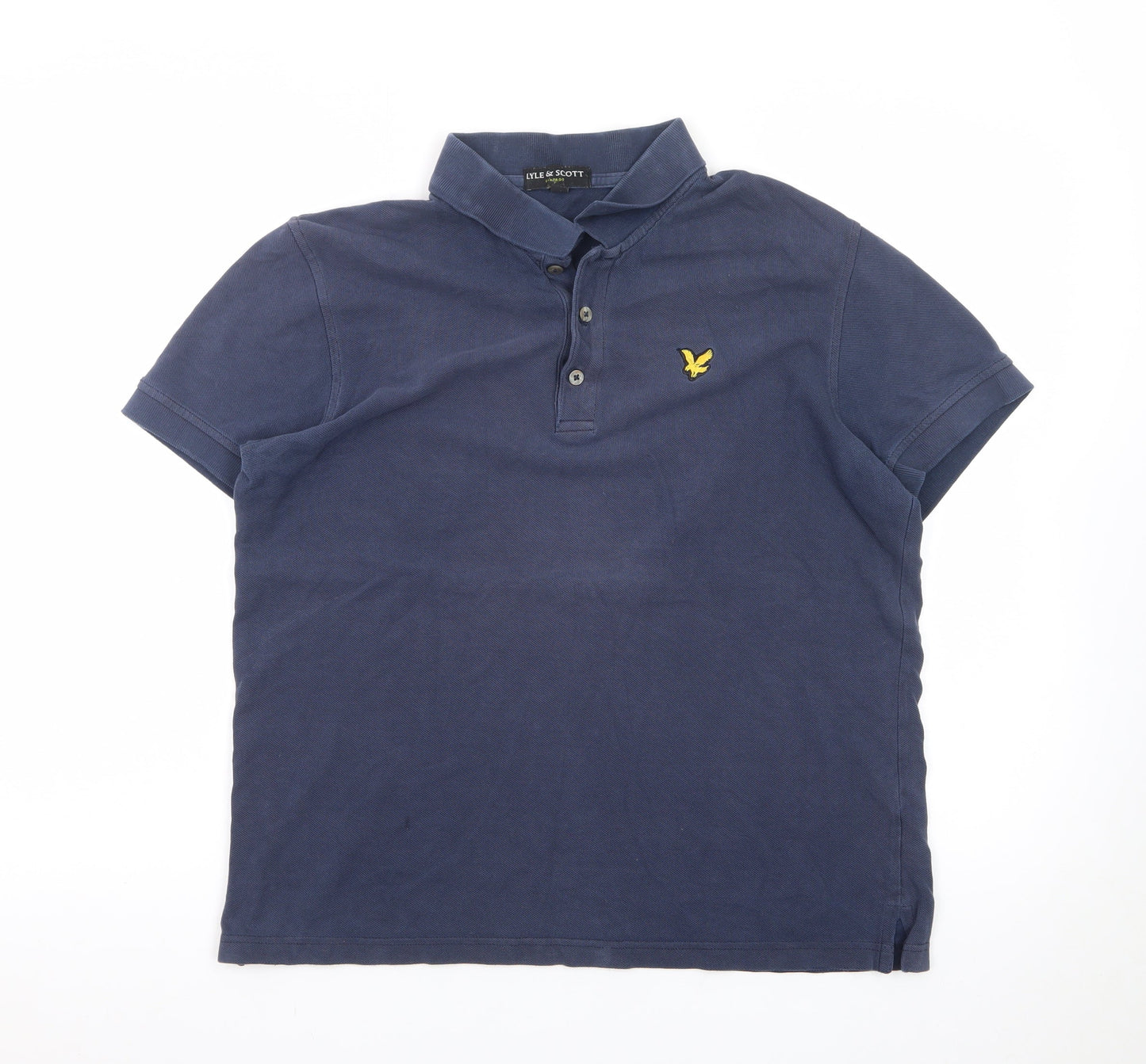 Lyle & Scott Men's Blue Cotton Polo Shirt Size L