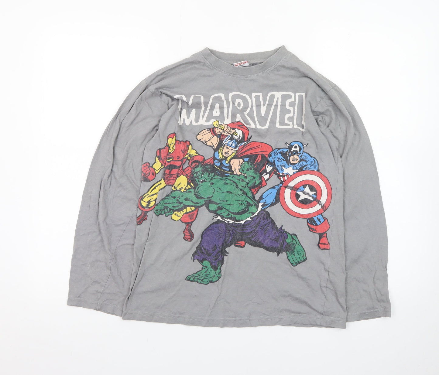 Marvel Boys Grey Long Sleeve Superhero T-Shirt 13-14 Years