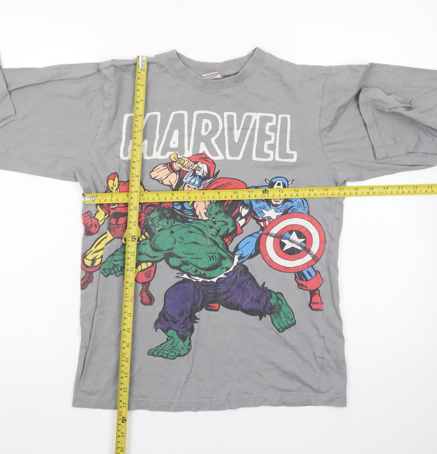 Marvel Boys Grey Long Sleeve Superhero T-Shirt 13-14 Years