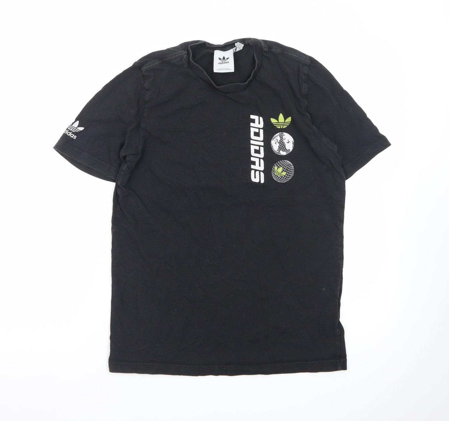 Adidas Men's Black Graphic Trefoil Logo T-Shirt Size S