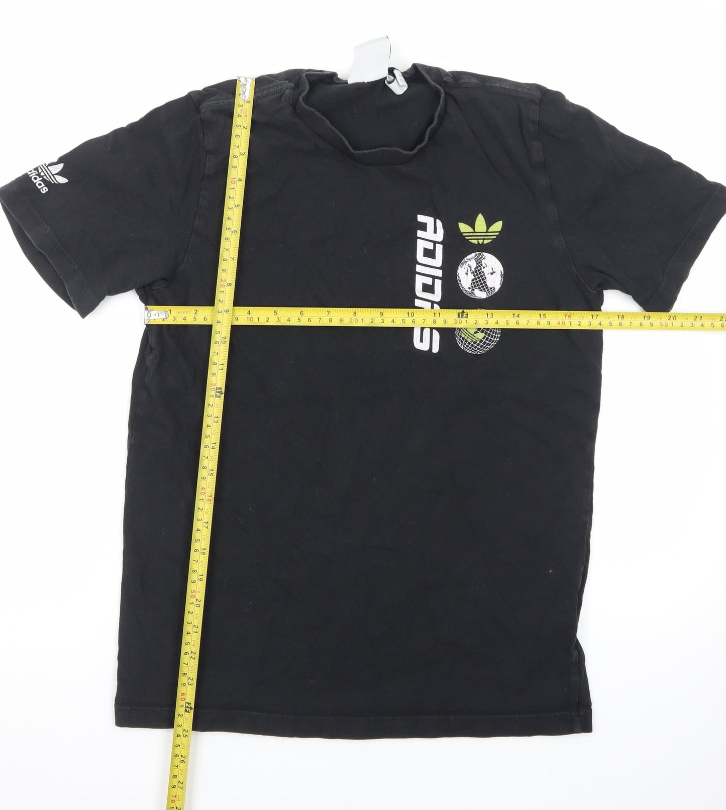 Adidas Men's Black Graphic Trefoil Logo T-Shirt Size S