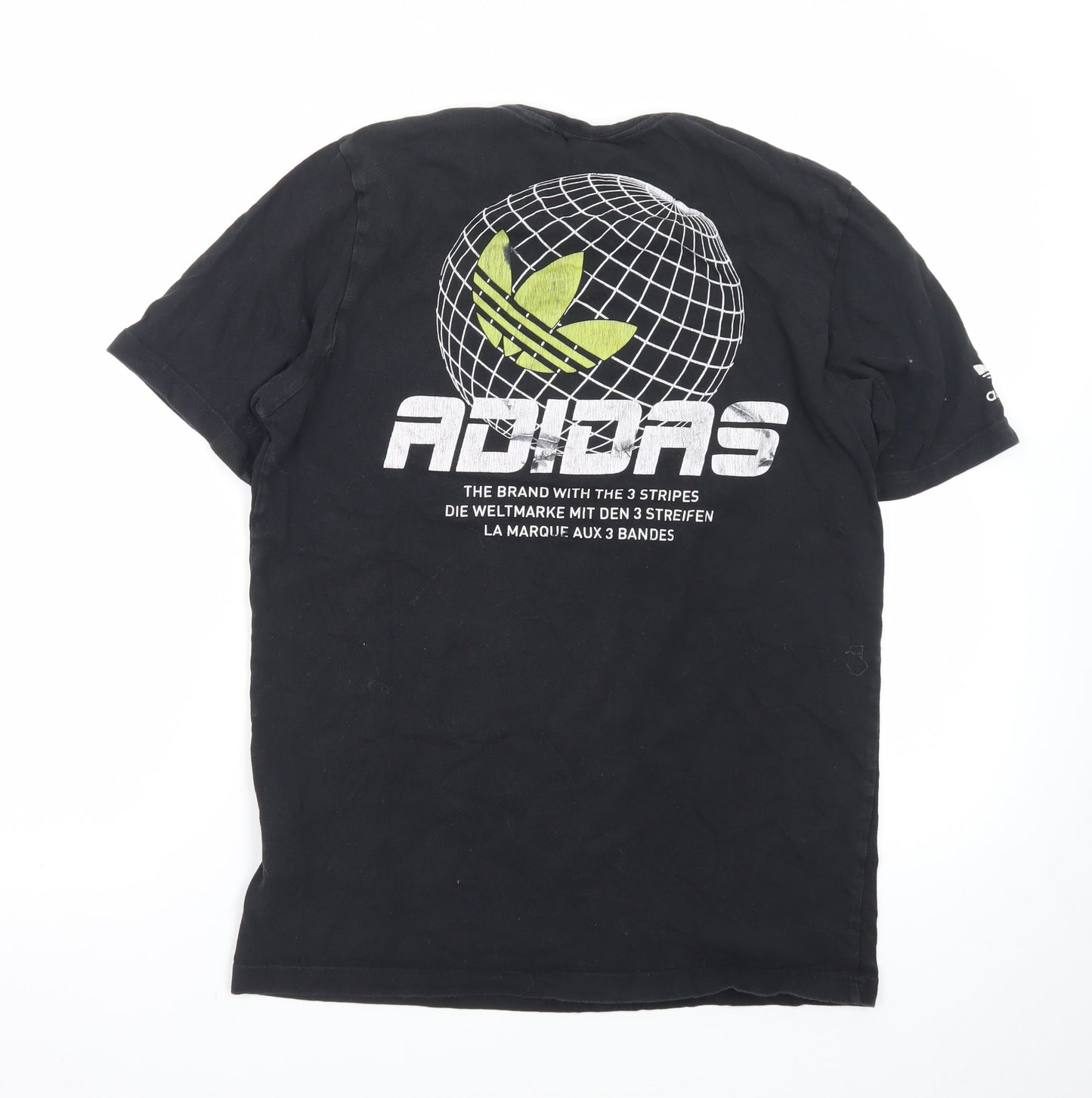 Adidas Men's Black Graphic Trefoil Logo T-Shirt Size S