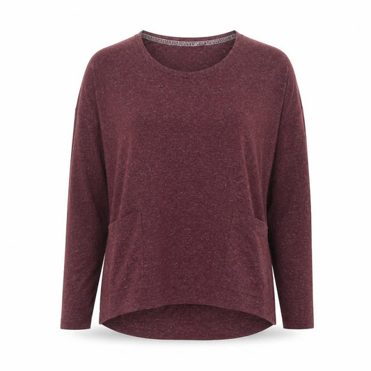FatFace Women's Red Long Sleeve Basic Jersey Top Size 10