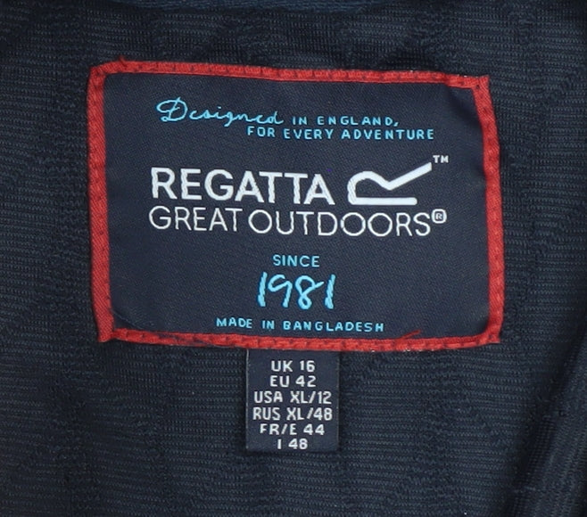 Regatta Great Outdoors Women's Navy Quilted Hoodie UK 16 Pullover