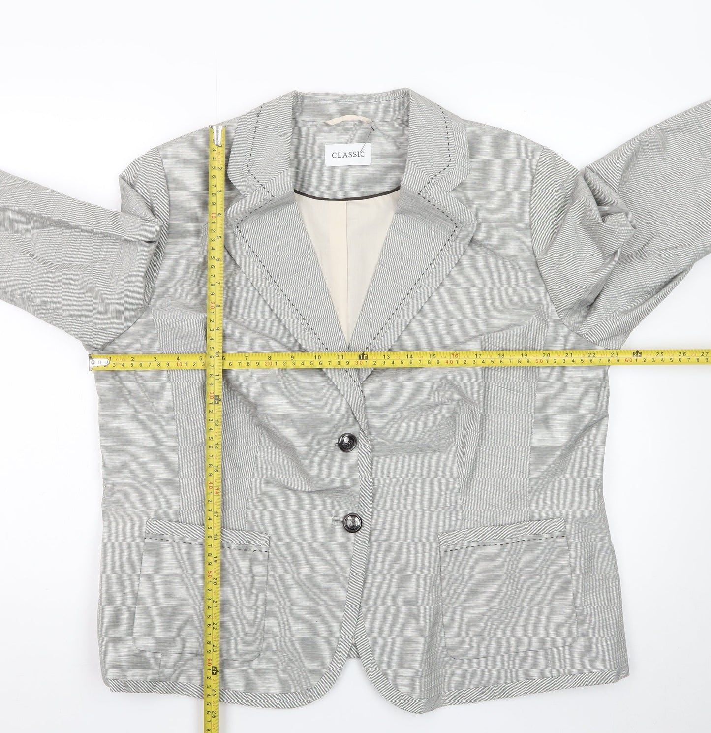 Marks and Spencer Women’s Grey Regular Fit Single Breasted Blazer UK 20