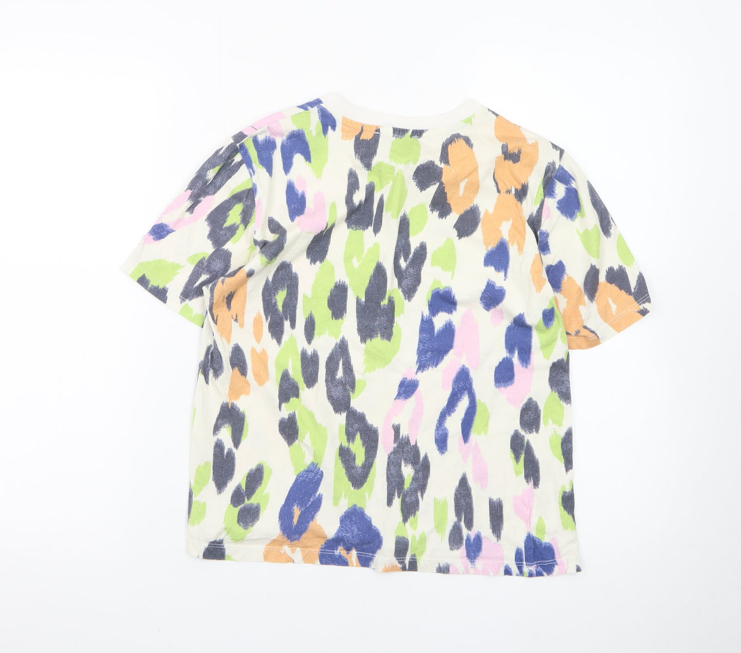 Warehouse Women’s Multicoloured Animal Print Cotton T-Shirt Size 8