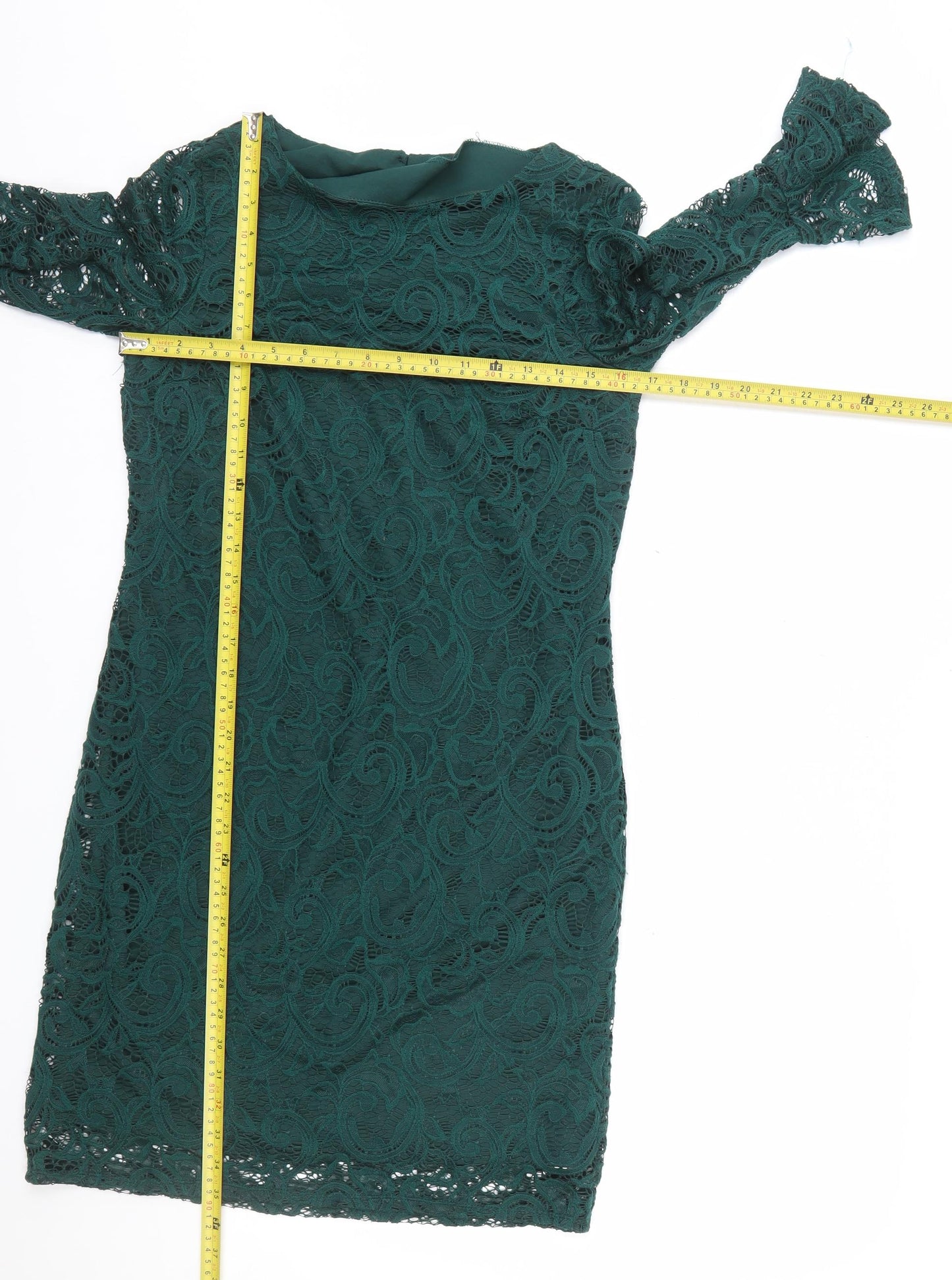 Dorothy Perkins Women’s Green Lace Sheath Dress Size 8