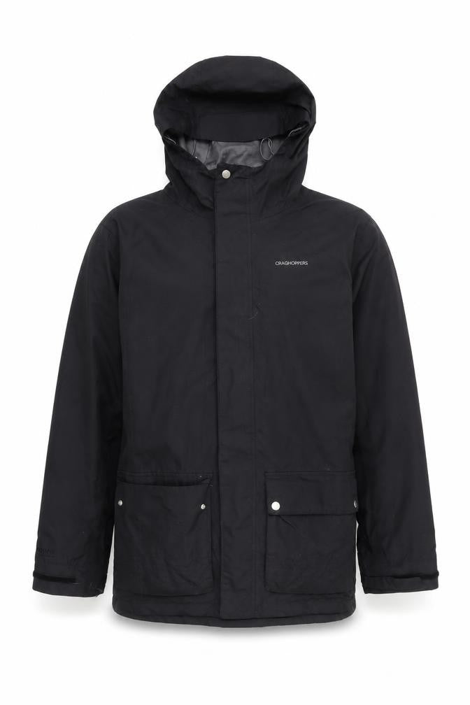 Craghoppers Mens Black M Waterproof Hooded Parka Jacket