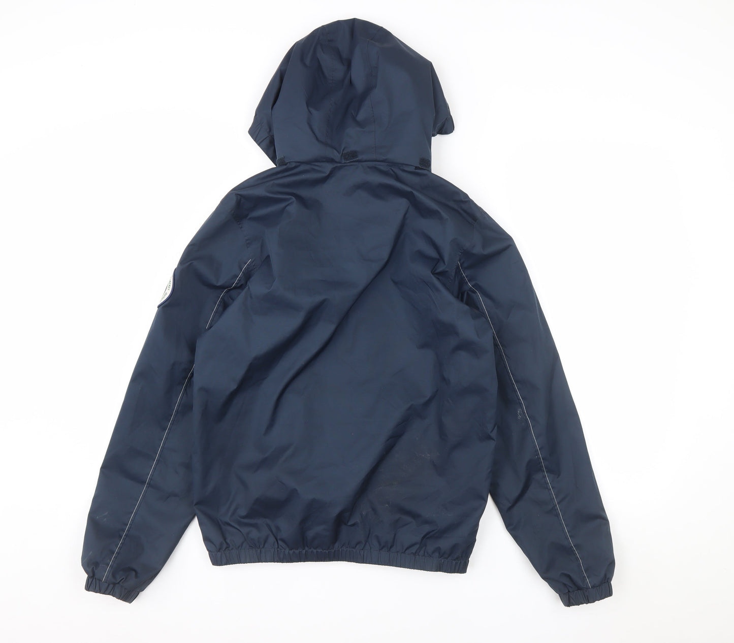 Quechua Boys Blue Hooded Windbreaker Jacket 14 Years Lightweight Outdoor